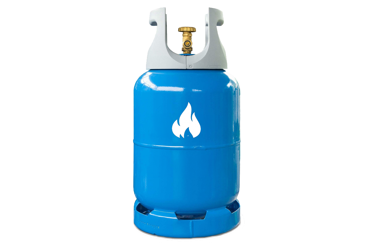 gasfles op butaan of propaan