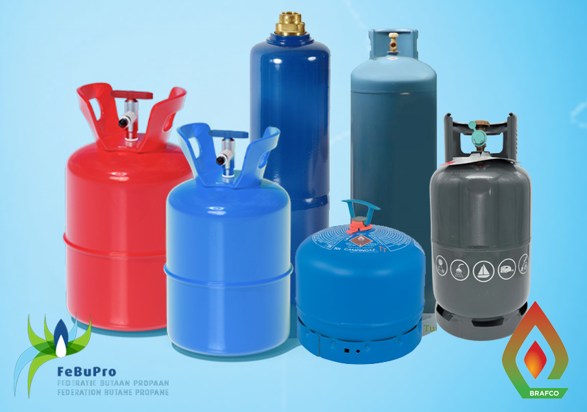 herbruikbare gasflessen butaan en propaan